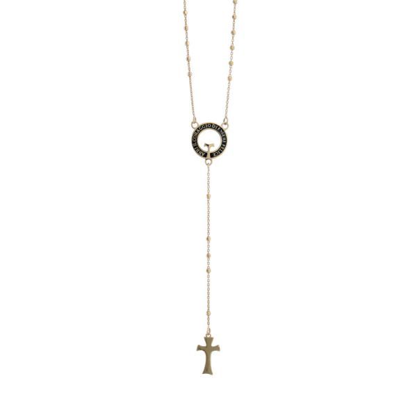 Gold plated silver “Non farti rubare la speranza” Rosary  (AGI 264/C-O)