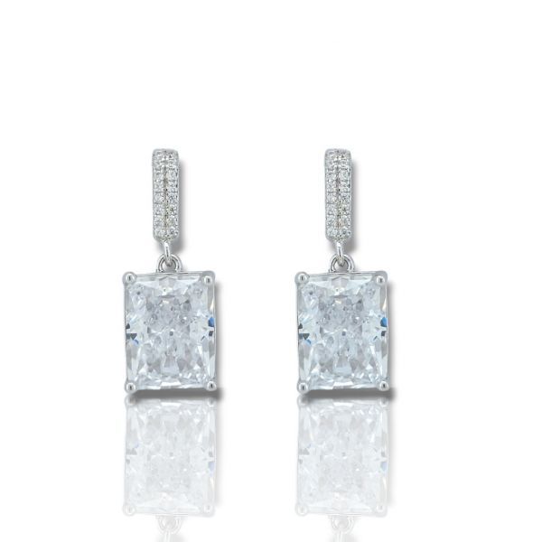 Platinum plated silver 925º earrings (code FC011561)